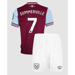 West Ham United Crysencio Summerville #7 Dětské Domácí dres komplet 2024-25 Krátký Rukáv (+ trenýrky)